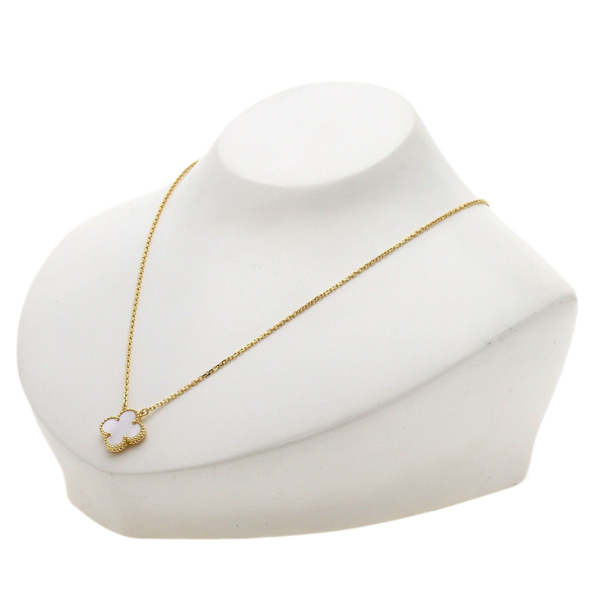 Van Cleef & Arpels Vintage Alhambra Shell Necklace K18 Yellow Gold Ladies [Used]