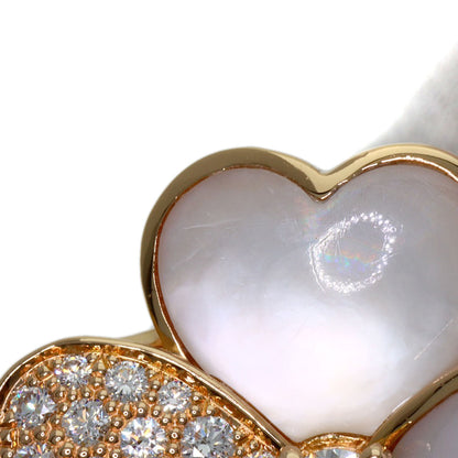 Van Cleef & Arpels Cosmos Medium Diamond Shell #50 Ring K18 Pink Gold Ladies [Used]