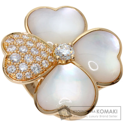 Van Cleef & Arpels Cosmos Medium Diamond Shell #50 Ring K18 Pink Gold Ladies [Used]