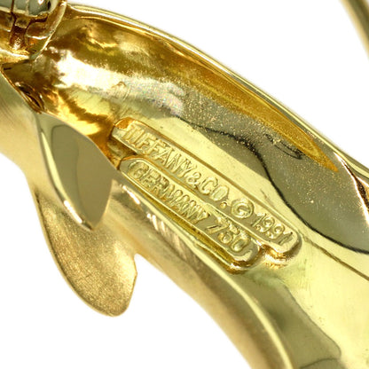 TIFFANY&Co. Dolphin Diamond Sapphire Brooch K18 Yellow Gold Ladies [Used]