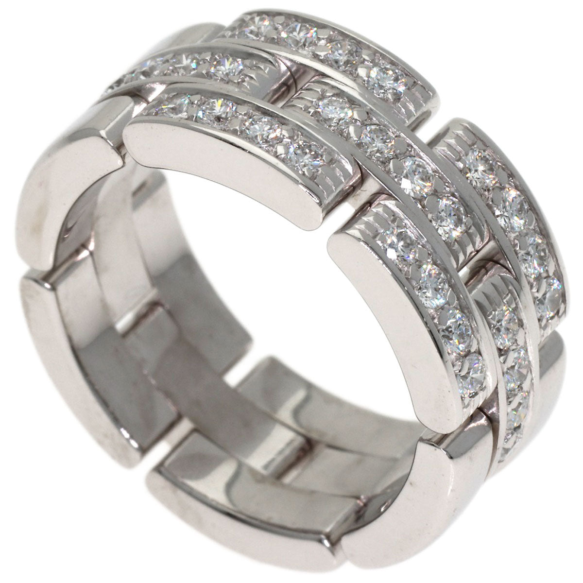CARTIER PANTHERE Diamond #50 Ring K18 White Gold Ladies [Used]