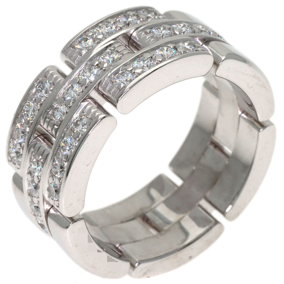 CARTIER PANTHERE Diamond #50 Ring K18 White Gold Ladies [Used]