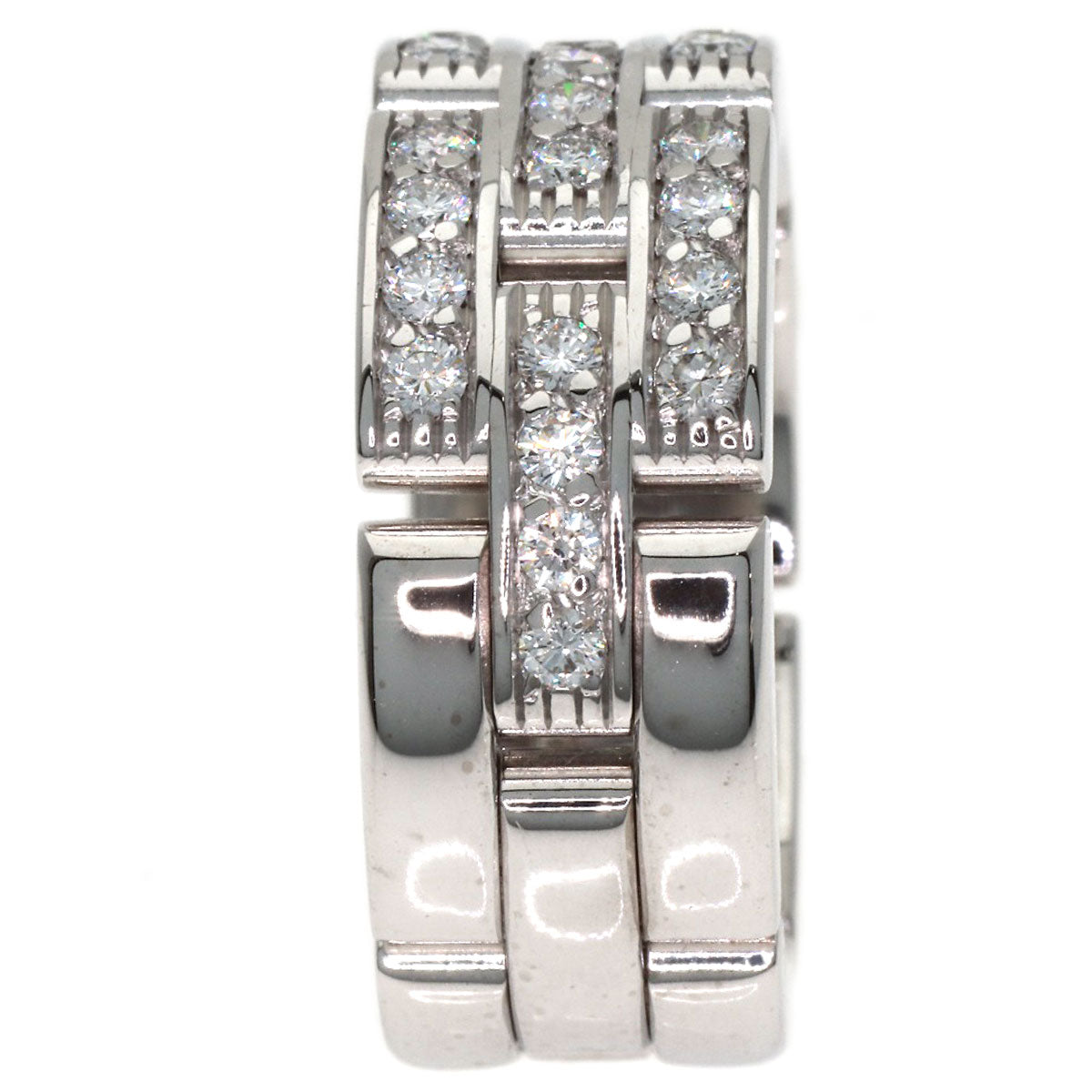 CARTIER PANTHERE Diamond #50 Ring K18 White Gold Ladies [Used]