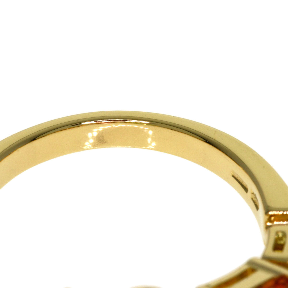 BVLGARI Allegra Diamond Pink Tourmaline Citrin Peridot Ring K18 Yellow Gold Ladies [Used]