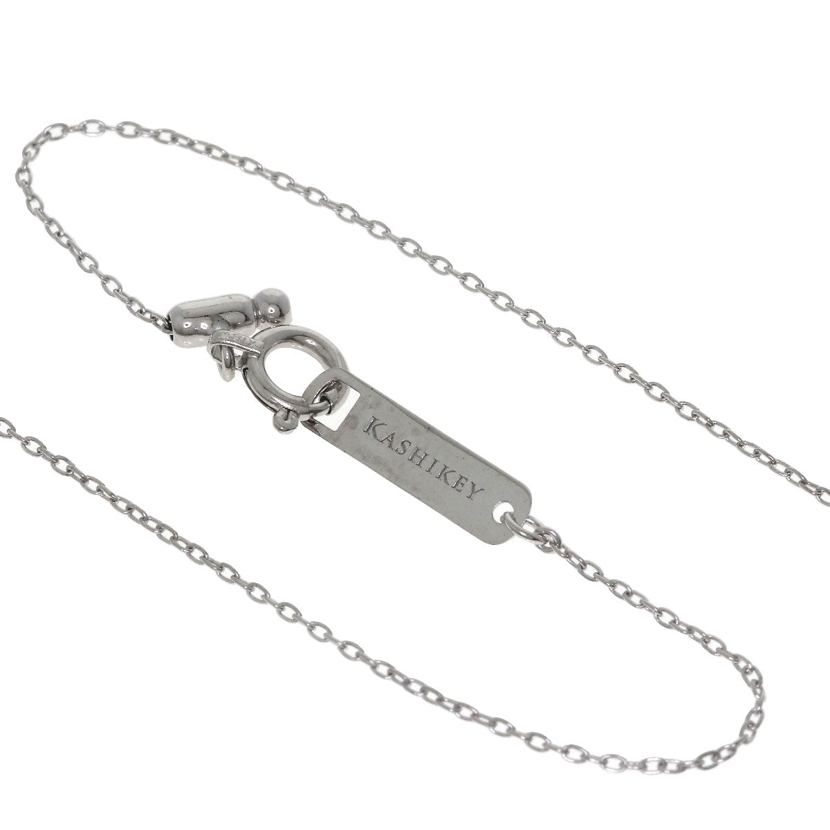 Kashikey Initial 1P Diamond Necklace K18 White Gold Ladies [Used]