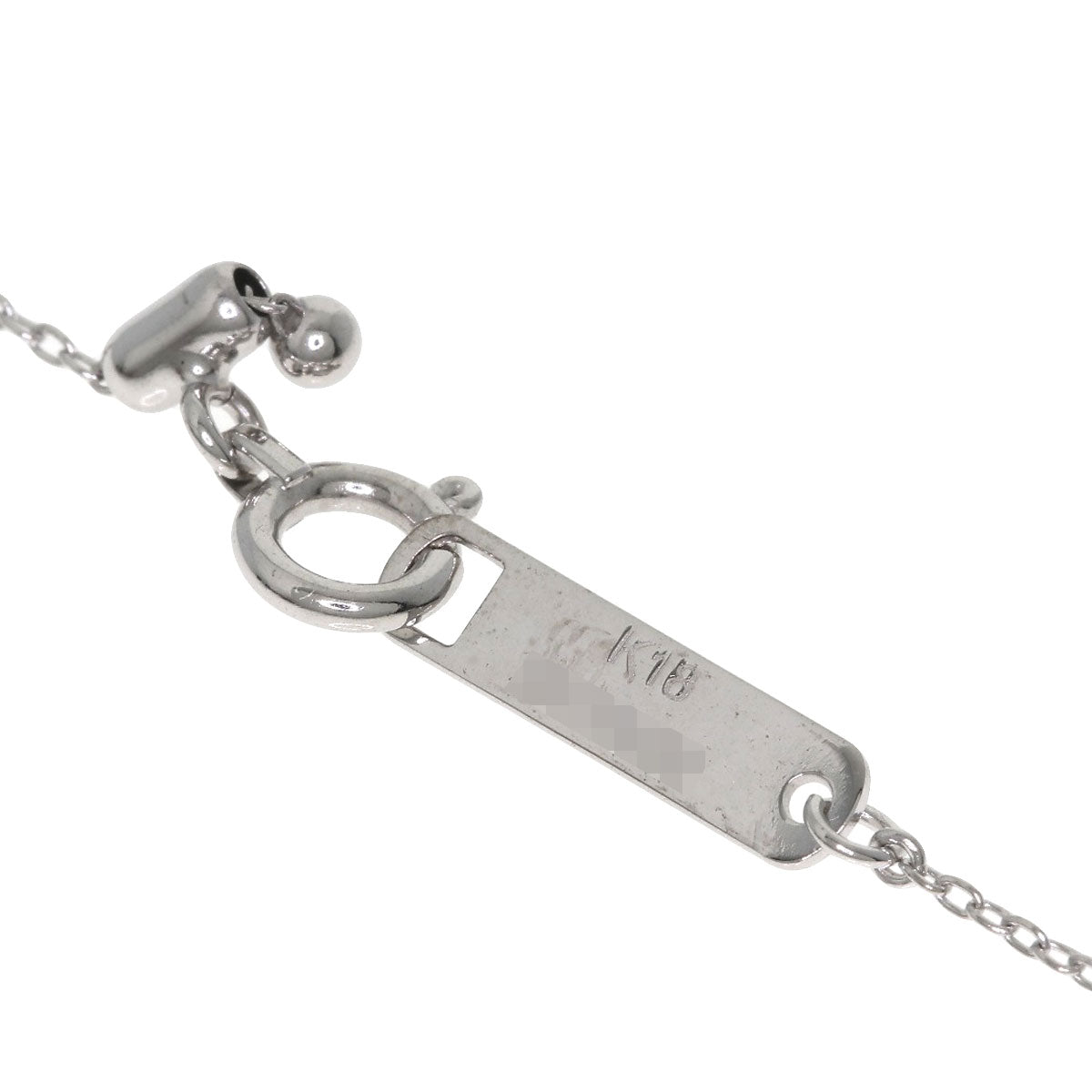 Kashikey Initial 1P Diamond Necklace K18 White Gold Ladies [Used]