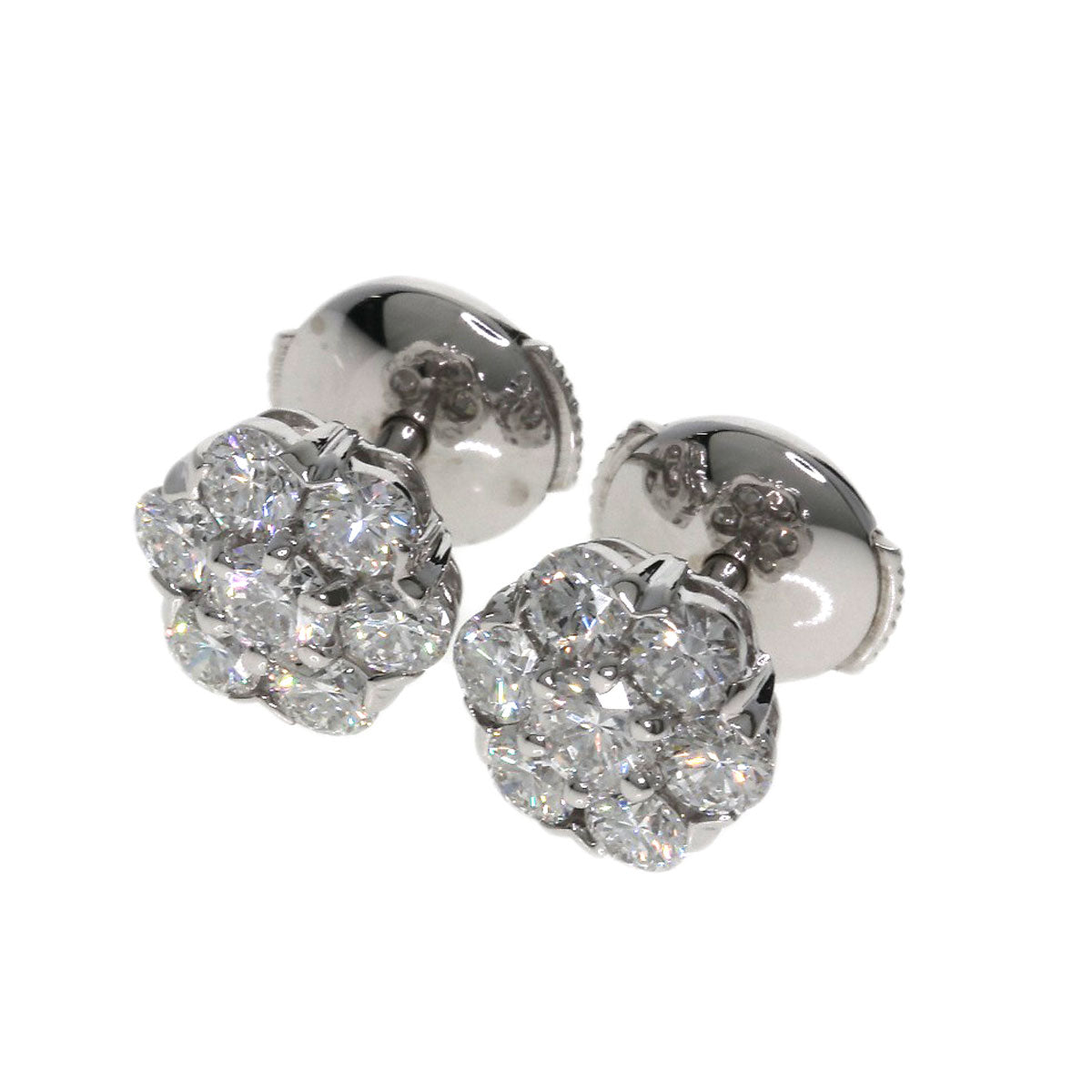 Van Cleef & Arpels Fleurette Small Diamond earring K18 White Gold Ladies [Used]