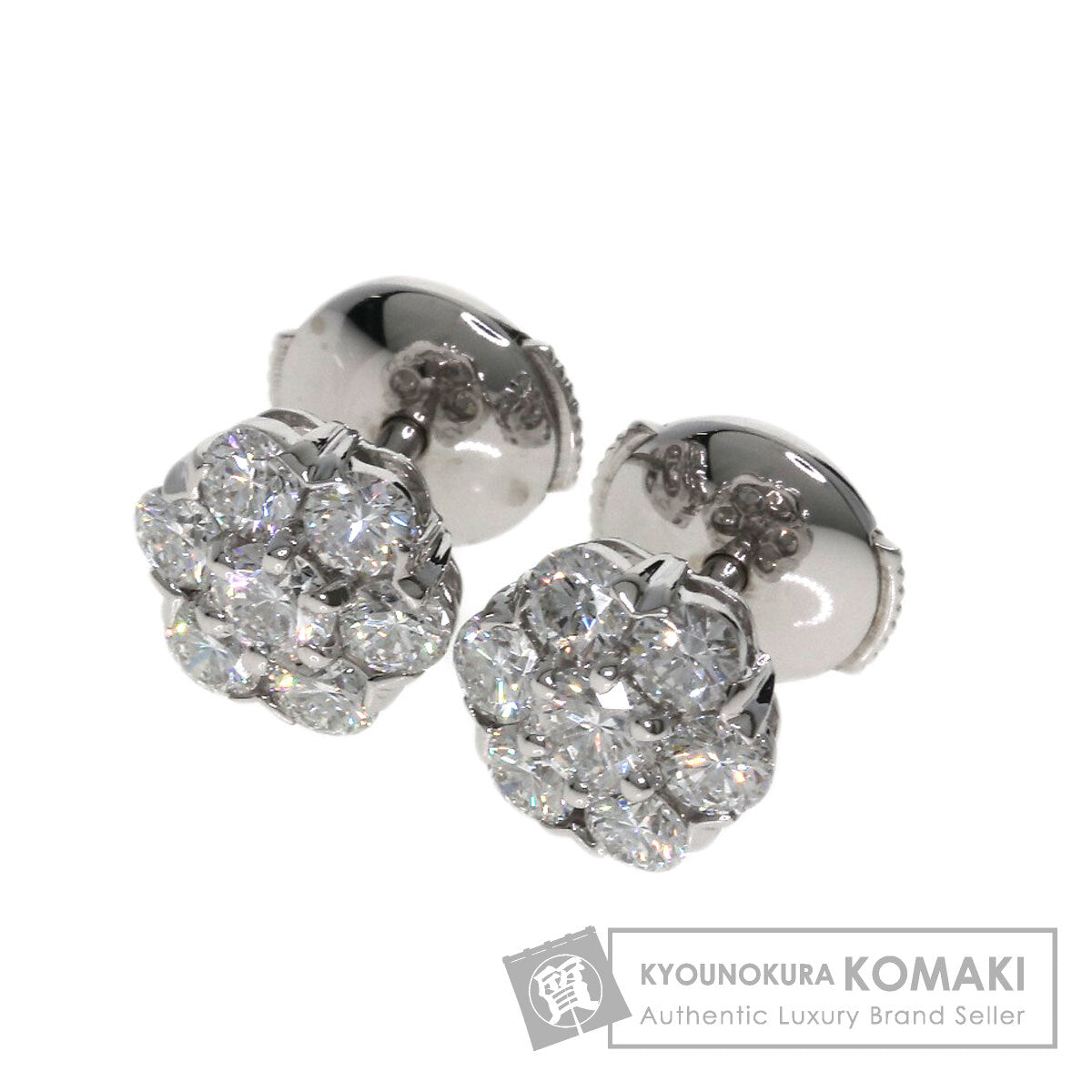 Van Cleef & Arpels Fleurette Small Diamond earring K18 White Gold Ladies [Used]