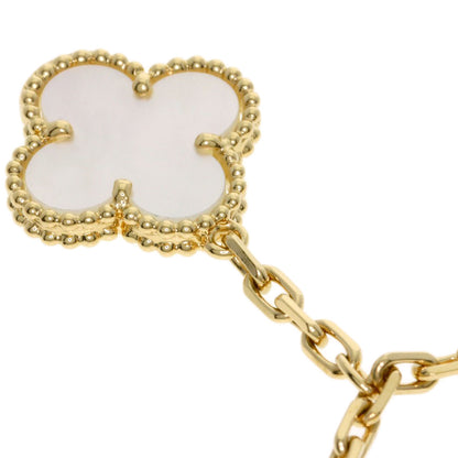 Van Cleef & Arpels Lucky Alhambra 4 Motif Shell Bracelet K18 Yellow Gold Ladies [Used]