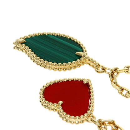 Van Cleef & Arpels Lucky Alhambra 4 Motif Shell Bracelet K18 Yellow Gold Ladies [Used]