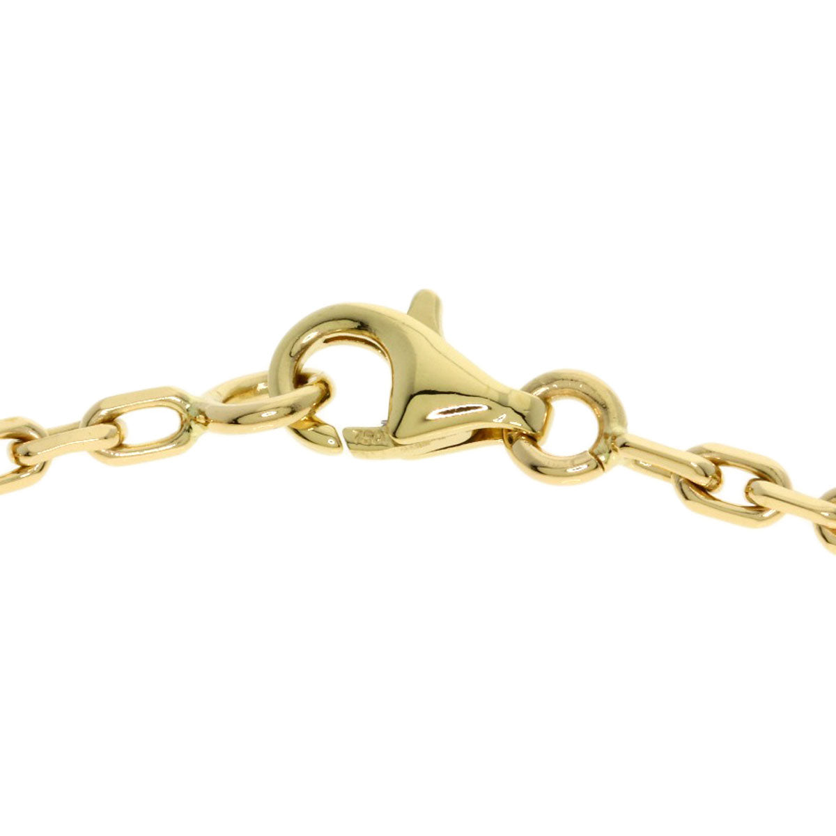 Van Cleef & Arpels Lucky Alhambra 4 Motif Shell Bracelet K18 Yellow Gold Ladies [Used]
