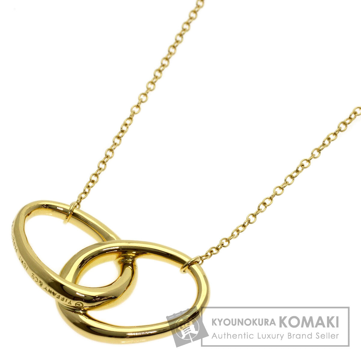 TIFFANY&Co. Double Loop Medium Necklace K18 Yellow Gold Ladies [Used]