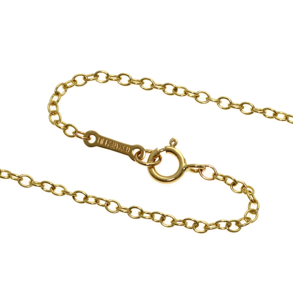 TIFFANY&Co. Double Loop Medium Necklace K18 Yellow Gold Ladies [Used]