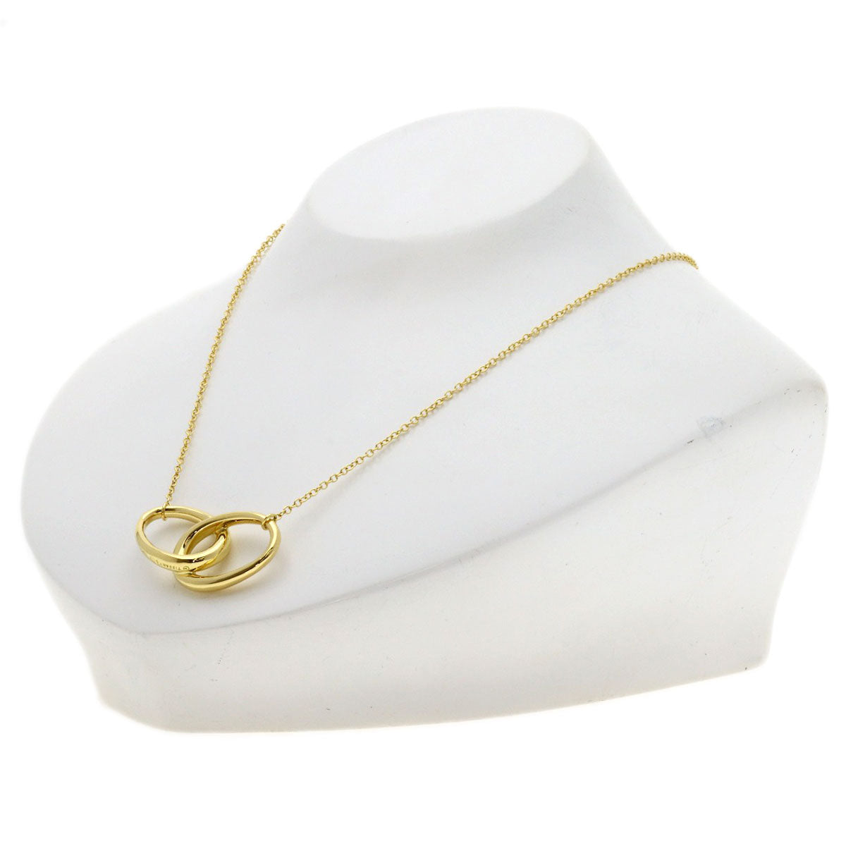 TIFFANY&Co. Double Loop Medium Necklace K18 Yellow Gold Ladies [Used]