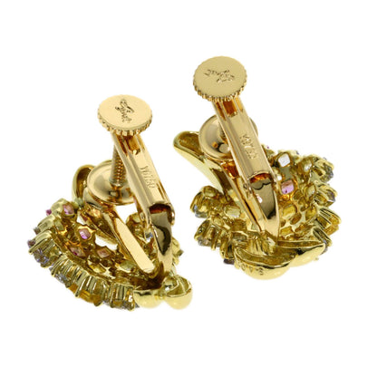 Jeunet Multi sapphire Earring K18 Yellow Gold Ladies [Used]
