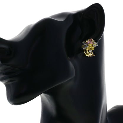 Jeunet Multi sapphire Earring K18 Yellow Gold Ladies [Used]