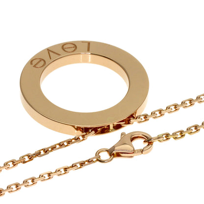 CARTIER Love Circle 3P Diamond Necklace K18 Pink Gold Ladies [Used]