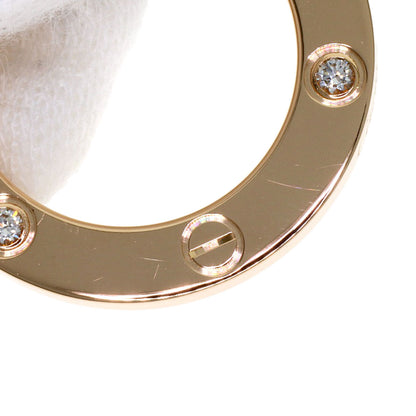 CARTIER Love Circle 3P Diamond Necklace K18 Pink Gold Ladies [Used]
