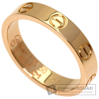 CARTIER mini love ring #50 Ring K18 Pink Gold Ladies [Used]