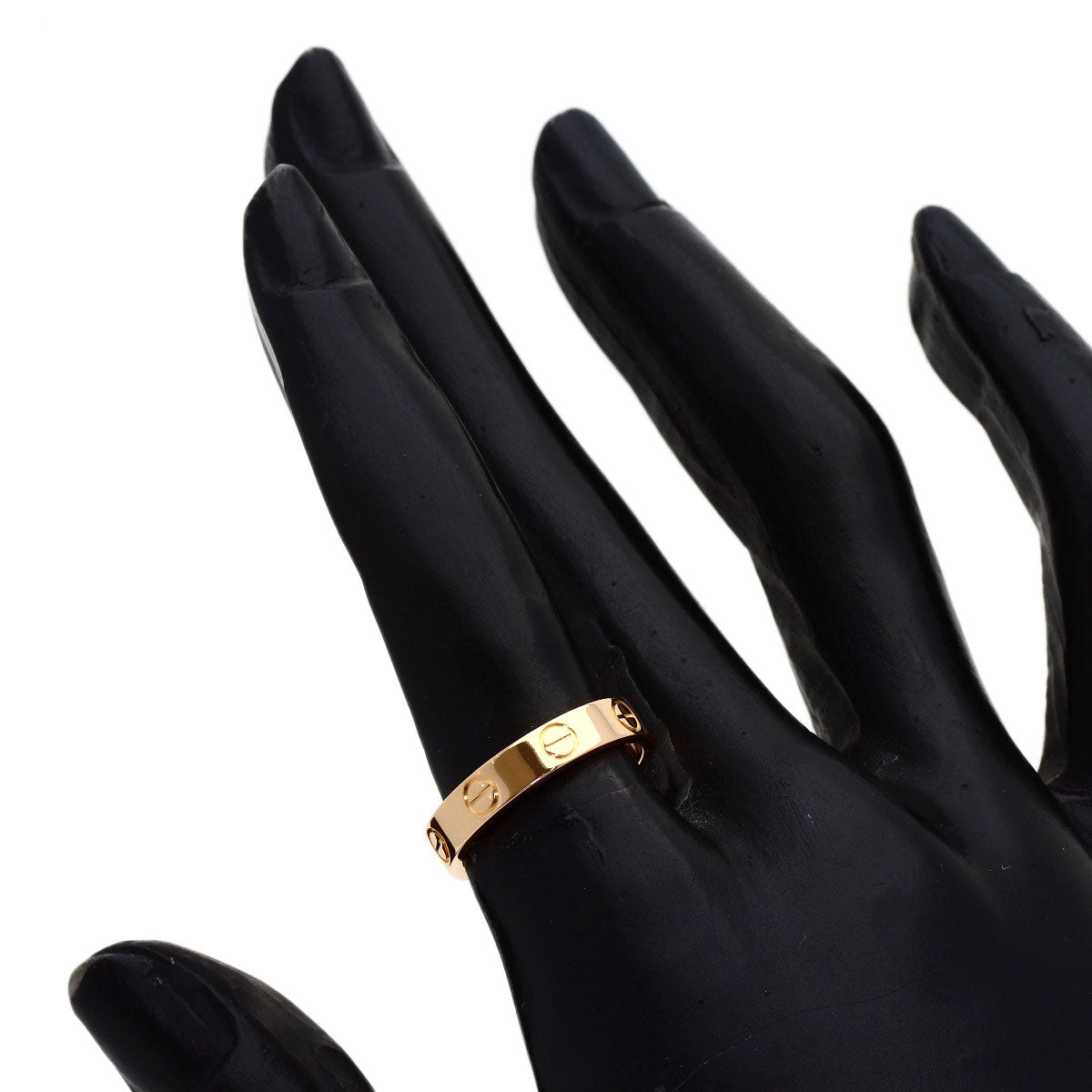 CARTIER mini love ring #50 Ring K18 Pink Gold Ladies [Used]