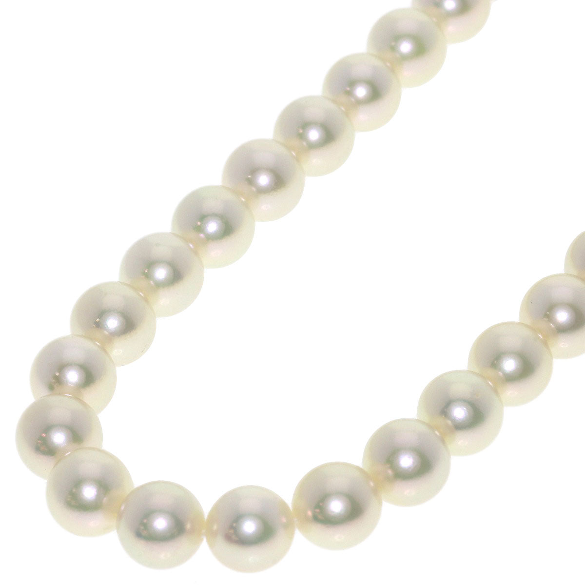 MIKIMOTO Pearl Pearl M Charm Included Necklace K14 White Gold Ladies [Used]