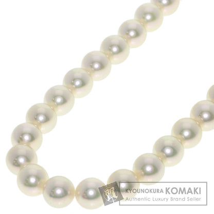MIKIMOTO Pearl Pearl M Charm Included Necklace K14 White Gold Ladies [Used]