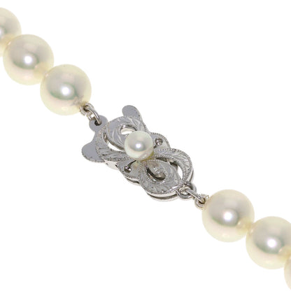 MIKIMOTO Pearl Pearl M Charm Included Necklace K14 White Gold Ladies [Used]