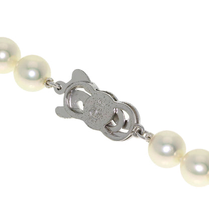 MIKIMOTO Pearl Pearl M Charm Included Necklace K14 White Gold Ladies [Used]