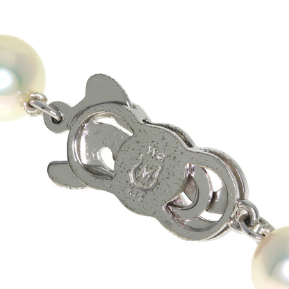 MIKIMOTO Pearl Pearl M Charm Included Necklace K14 White Gold Ladies [Used]