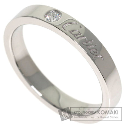CARTIER Engraved 1P Diamond # 49 Ring Platinum PT950 Ladies [Used]
