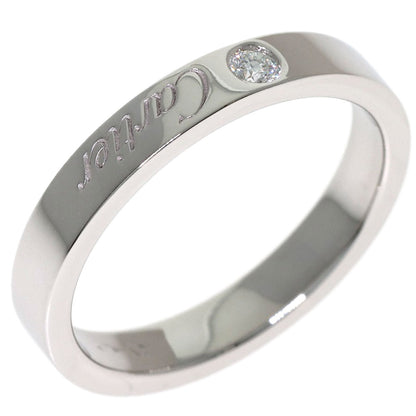 CARTIER Engraved 1P Diamond # 49 Ring Platinum PT950 Ladies [Used]