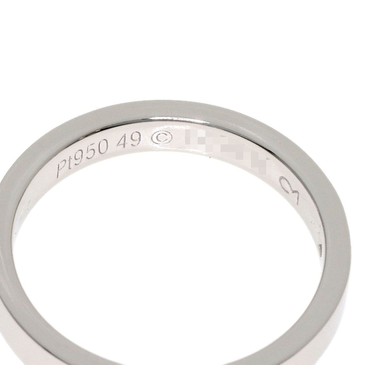 CARTIER Engraved 1P Diamond # 49 Ring Platinum PT950 Ladies [Used]