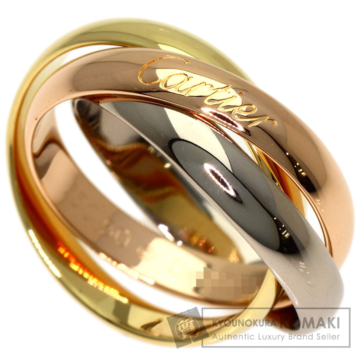 CARTIER Trinity #50 Ring K18 Yellow Gold K18 White GoldLadies [Used]