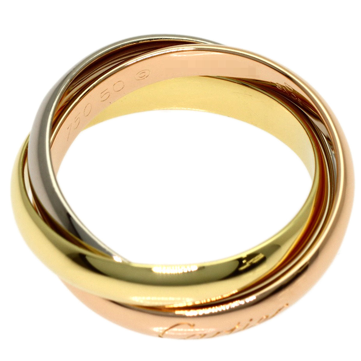 CARTIER Trinity #50 Ring K18 Yellow Gold K18 White GoldLadies [Used]