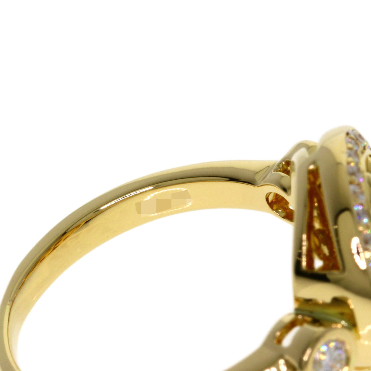 HARRY WINSTON Winston Gate Rosette Diamond Ring K18 Yellow Gold Ladies [Used]