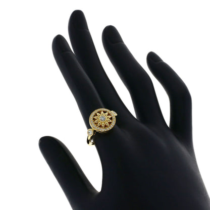 HARRY WINSTON Winston Gate Rosette Diamond Ring K18 Yellow Gold Ladies [Used]