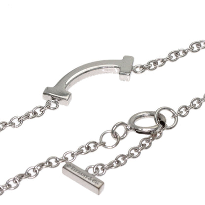 TIFFANY&Co. T Smile Mini Diamond Bracelet K18 White Gold Ladies [Used]