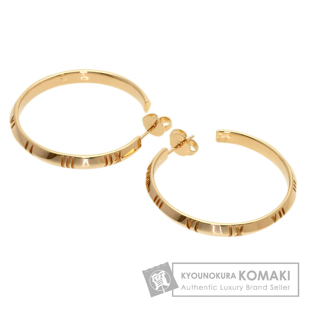 TIFFANY&Co. Atlas X Hoop earring K18 Pink Gold Ladies [Used]