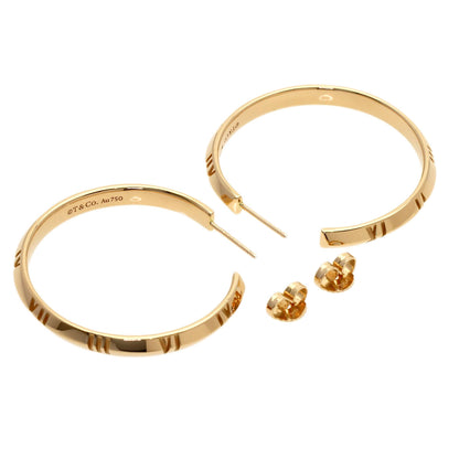 TIFFANY&Co. Atlas X Hoop earring K18 Pink Gold Ladies [Used]