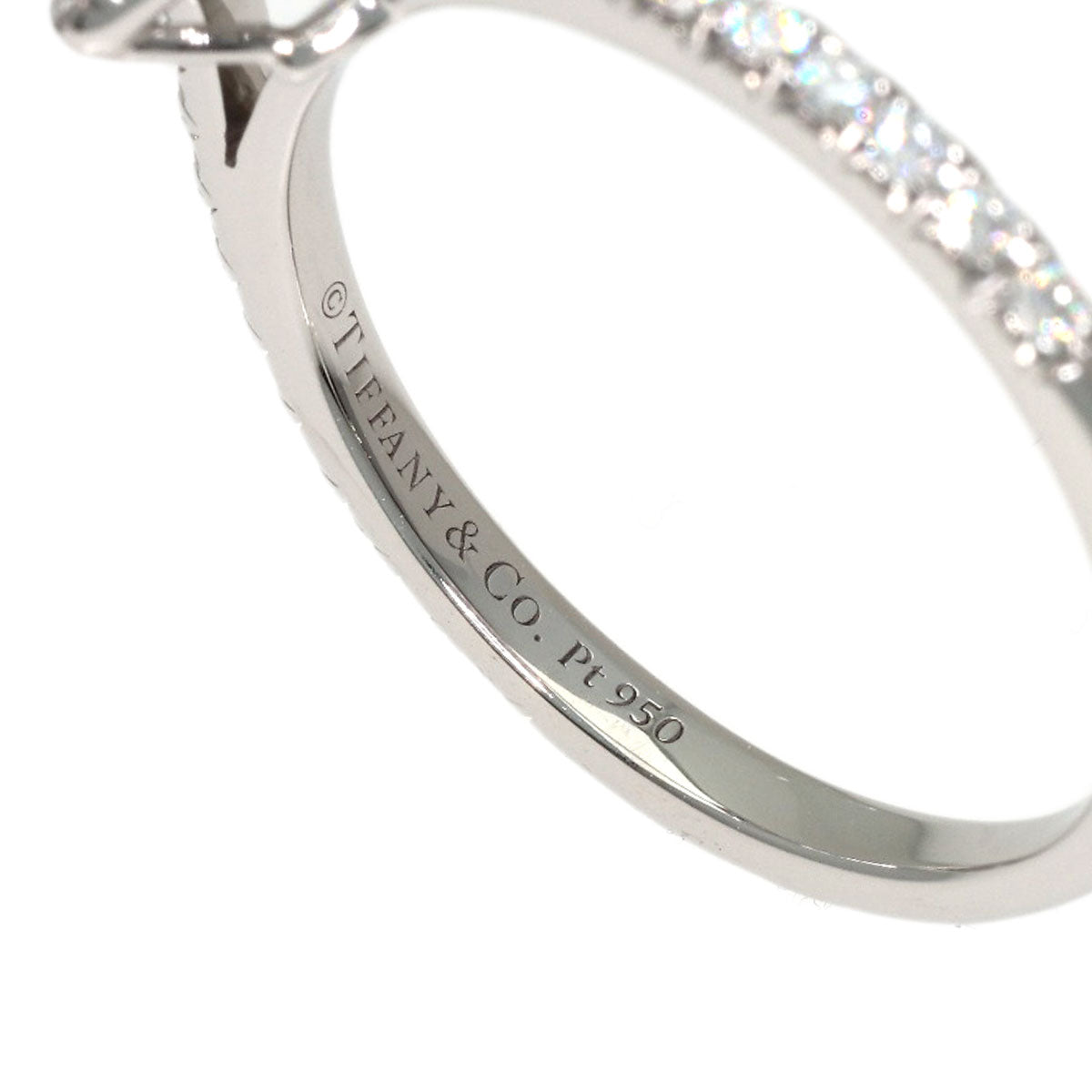 TIFFANY&Co. Soleste Pear-Shaped Diamond Ring Platinum PT950 Ladies [Used]