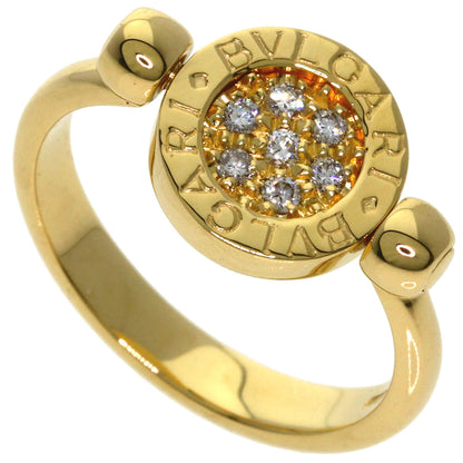 BVLGARI Flip Diamond Ring K18 Yellow Gold Ladies [Used]