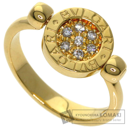BVLGARI Flip Diamond Ring K18 Yellow Gold Ladies [Used]
