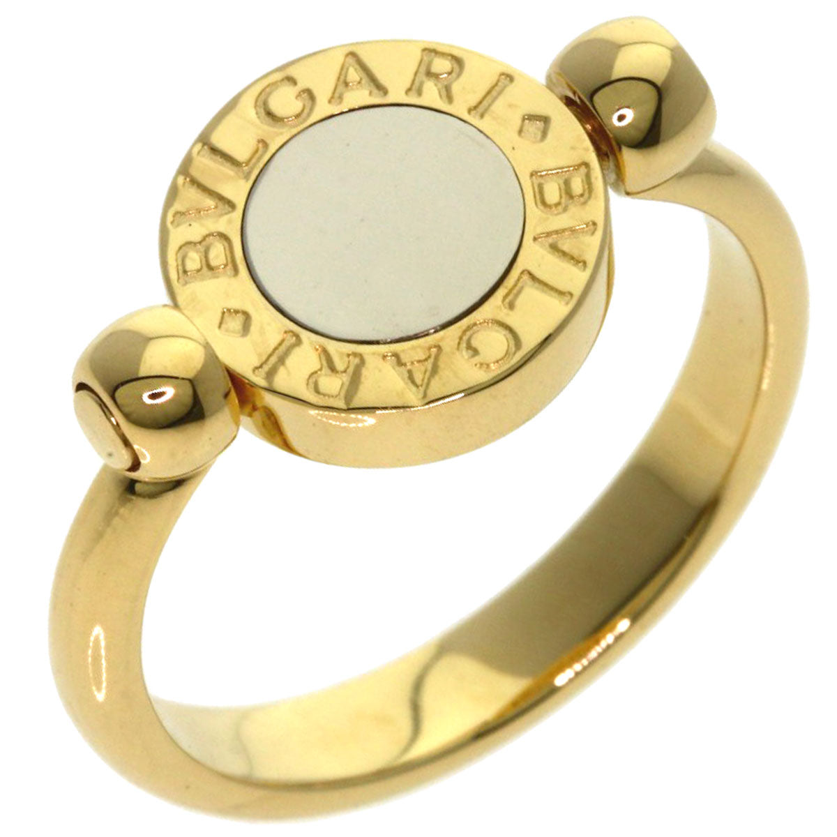BVLGARI Flip Diamond Ring K18 Yellow Gold Ladies [Used]