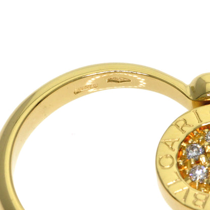 BVLGARI Flip Diamond Ring K18 Yellow Gold Ladies [Used]