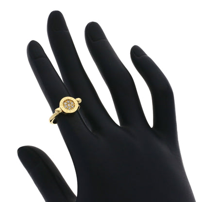 BVLGARI Flip Diamond Ring K18 Yellow Gold Ladies [Used]