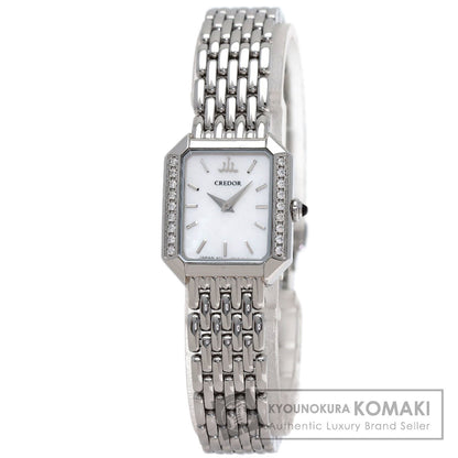 SEIKO CREDOR Signo BezelDiamond Watches GSTE889 1E70-0C0 Stainless Steel/Stainless Steel Ladies