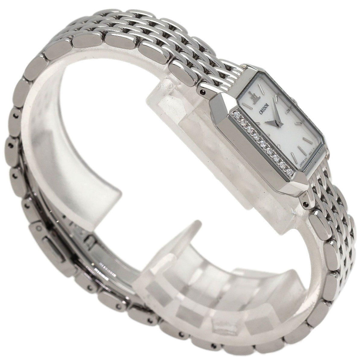 SEIKO CREDOR Signo BezelDiamond Watches GSTE889 1E70-0C0 Stainless Steel/Stainless Steel Ladies