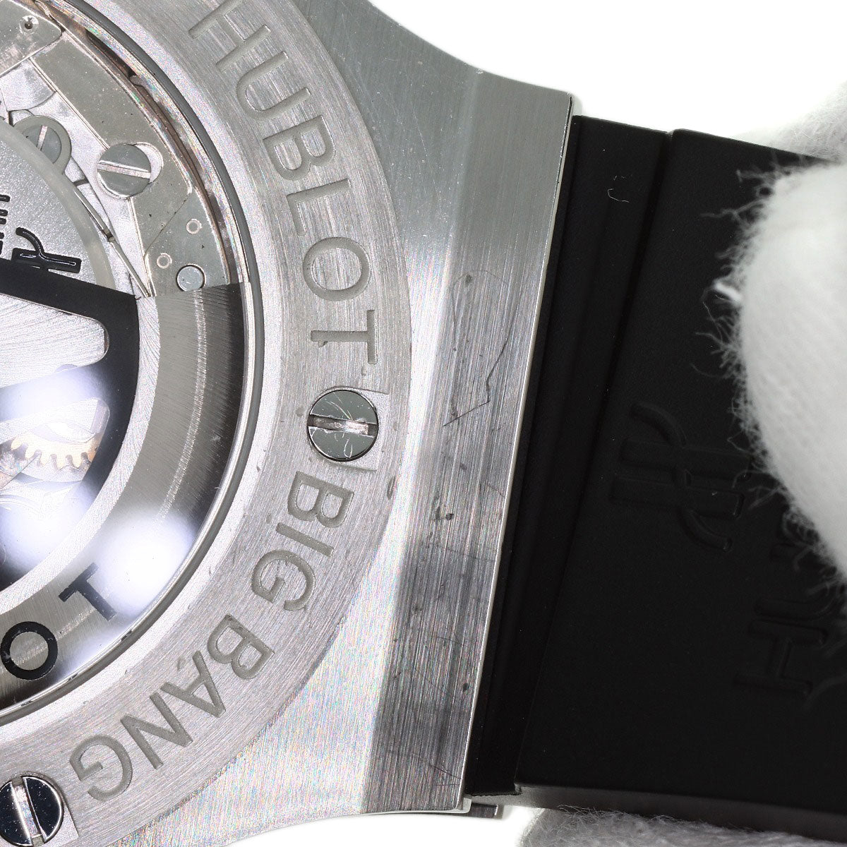 HUBLOT Big Bang 1.7" Watches 301.SX.130.RX Stainless Steel/Rubber mens