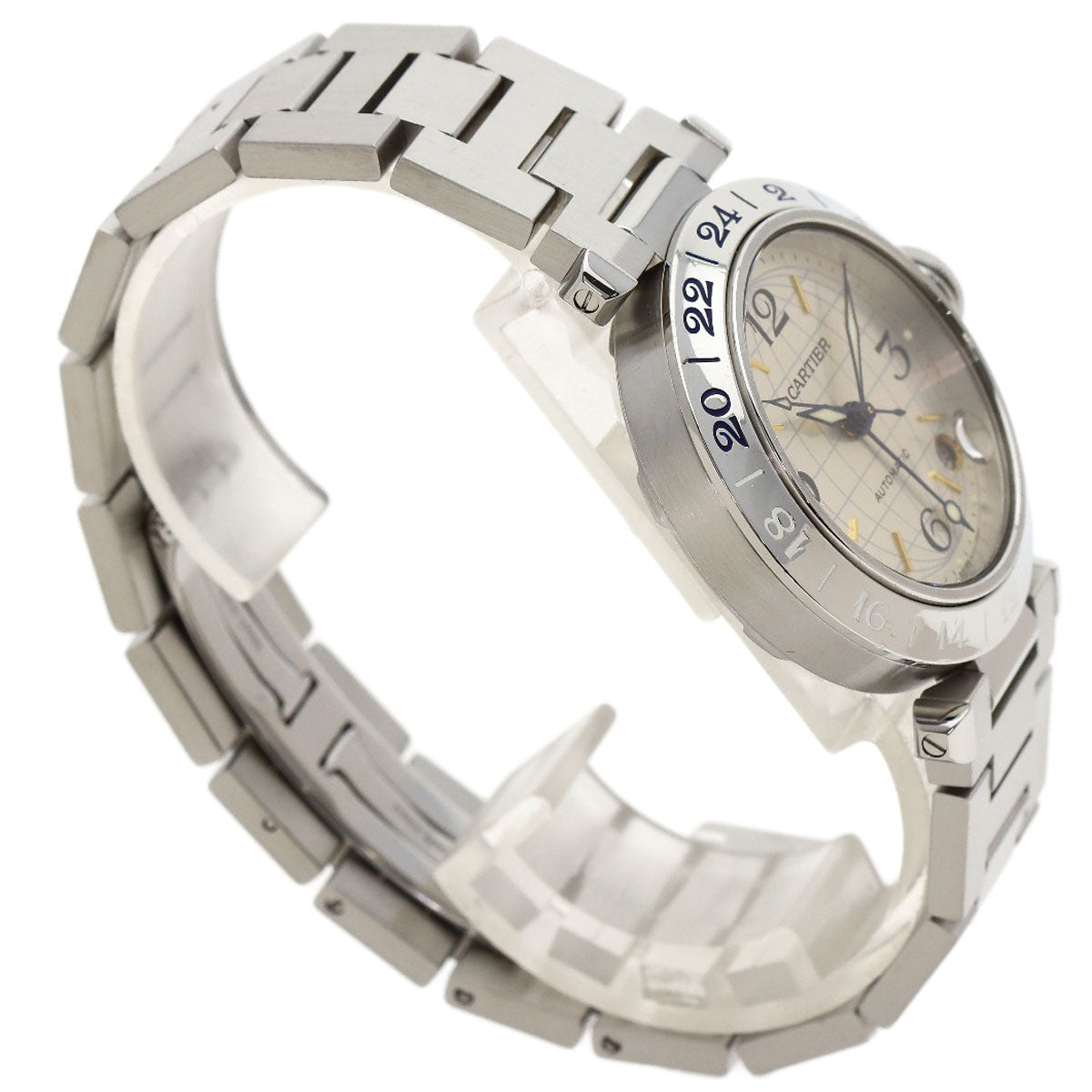 CARTIER Pasha C Meridian GMT Watches W31029M7 Stainless Steel/Stainless Steel Boys