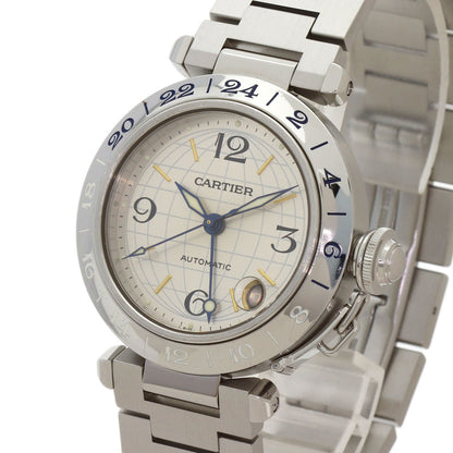 CARTIER Pasha C Meridian GMT Watches W31029M7 Stainless Steel/Stainless Steel Boys